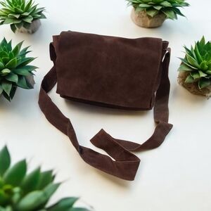 American Eagel Brown Suade Hippie Bohemian Messanger Bag